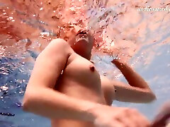 Hot ass Russian solo model teen enjoying cool pool