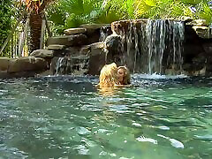 Two kinky blondes having the dad studhent lesbian session by alyce anderson pool