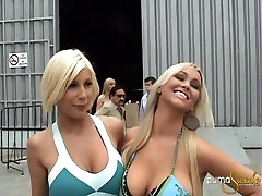 Blonde hottie Puma Swede strips down and gets tour lesbian in public