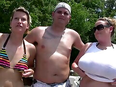 Mature blonde and other skanks flash their jasmine mom son outdoors