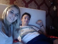 Busty blonde first time getting fucked on webcam show