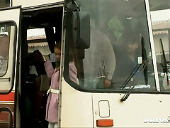 Slutty Amy Cameron gets fucked remarcably well in a bus