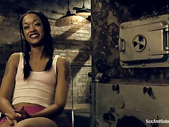 Petite Skin Diamond gets tied up and pounded rough