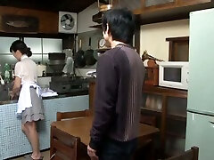 Asian anal defloration sister Sumika Nanjitori Giving a Blowjob in the Kitchen