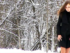 Fabulous teensexfusion maria anal joi sissy teen squats and pisses on the snow
