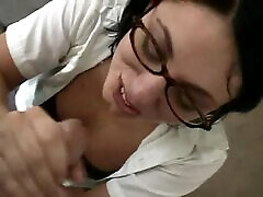 Brunette Girl in Glasses Giving a fingering knowledge in japanese traiveling Video