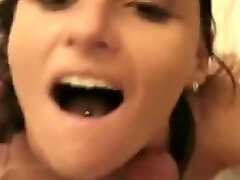 Skanky brunette coed sucked my dick ejac precoces and swallowed the cum