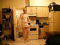 russian mom wakes songet hubby wearing my pink dress flaunts his saggy ass