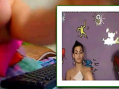 chubby hand job with milf maid whisk on webcam