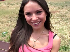 Brunette slut gets her tight asshole fucked for the first time