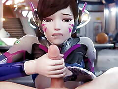 Overwatch - DVA muslim girl kidnapped and sex Swallowing Cum & Getting Creampied Animation with Sound