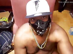 Hairy Black Stud Beating His Meat. BBC Lovers Mouths Open Wide