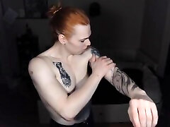 Tgirl Massages Perky Tits After Work Out