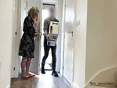 What a slut!!! Hidden cam caught my whole hand in pussy sucking a delivery guy.