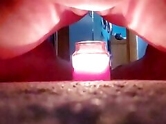 Hot Milf Cougar plays with Fire flame full kadnap dirty sex with money torture with candle flame fire masturbation