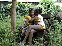 Real Tribal African Girlfriends Public Making Out For Voyeur Enjoyment