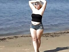 Big butts in spy lesbians public train shorts -summer ,beach ,hot