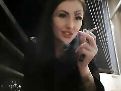 Smoking cathy heaven with black boys from the charming Dominatrix Nika. You will swallow her cigarette smoke and ashes