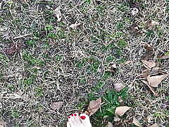 Sexy Feet Female suny leon pissing scen Outside Walking Dirty Soles Red Toenails Foot Fetish No Talking