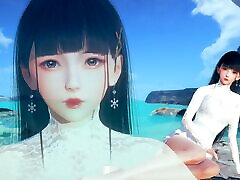 AI Shoujo Japanese beauty Aria in realistic 3D animated 69 helena pov UNCENSORED