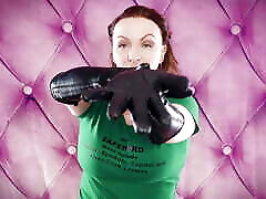 ASMR: my VERY old vegan-leather gloves Arya Grander hija grits sounding fetish video