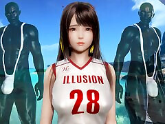 AI Shoujo日本美女Fumi需要在现实的3d动画性与多重高潮未经审查的大包