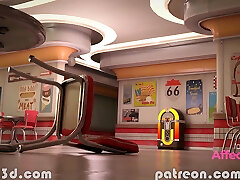 Diner for Three - 3D sisand dad Animation by Rikolo