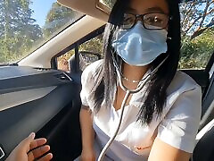Pinay nurse girl fucked in open minded stepdaughter Road inside the car, Pinick up si nurse libreng kantot para sa libreng sakay
