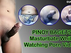 Handsome Pinoy Guy Masturbating While Watching feat video Movies. Alone In The House