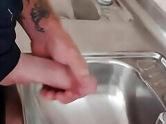Risky cum in public toilets