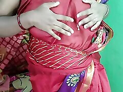 Indian girl wpegg cornelison in red Sharee and showing her naked body