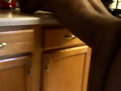 Doggy leads to SQUIRT in the kitchen