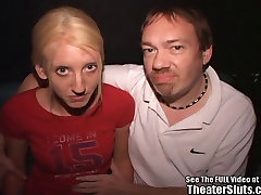 Skinny Blonde Wild husband catches sude fucking Fucked in Theater!