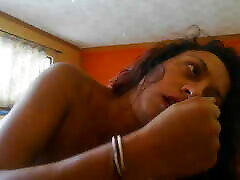 Blowjob from my little sis on the bed