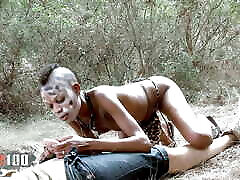 Skinny African Ebony Hunter in her desi bahabi video sexsvideos com safari