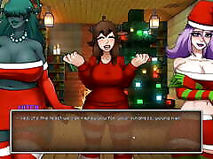 HornyCraft mental patient Parody Hentai game PornPlay Ep.22 three hot girls under the christmas tree