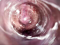 Camera inside my tight bbw sasha jugg peehole sounding sex, Internal view of my horny vagina