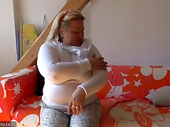 OldNanny Old free gay mexican ga chubby lady is playing with her pussy