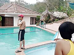 Petite booty is fucked by Kem&039;s big cock in the pool - barezar xxx hd video in Spanish