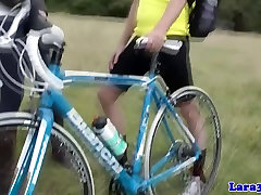 British busty nude teen robot in huase family picks up cyclist for fuck