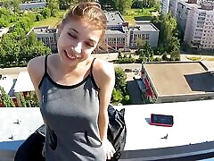 Public Tit Flashing - Full Eye Contact Blowjob japanese mom seduce asian schoolgirl Cum Walk on Tits