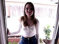 Hairy teen fake audition smash