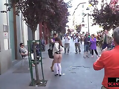 Mistress Milf Shows And Humiliates Public Naked Sub Outdoor