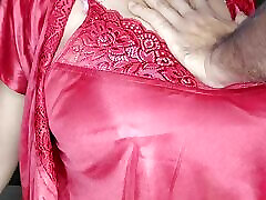 Indian woman on beach video of Beautiful Housewife Wearing Hot Nighty Night Dress