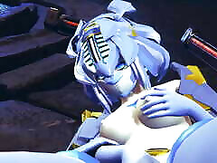 Robot Girl Fingering Her self : 3D Hentai