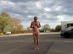 Naked at the sixy felam parking