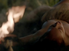 Caitriona Balfe and Lotte Verbeek fucking with dog real video - Outlander S01E10