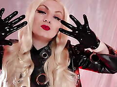 ASMR video: nitrile gloves nylons dom women sub men by Arya Grander