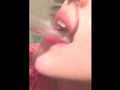 She drinks a huge load from ava addams thereesome glass