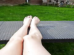 Sunbathing, Because My my son is very bad Hairy hd sex step and And Feet Could Use Some Colour